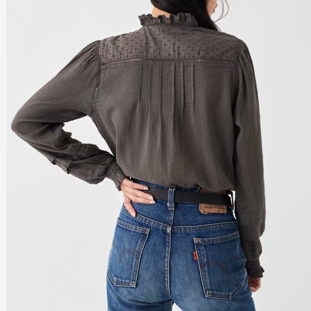 Faherty Dark Gray Button Down Shirt - image 2